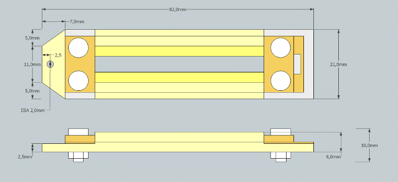 RE-254 Ribbon Mic Motor Dimensions