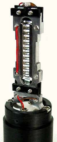 a ribbon microphone motor with ribbon installed