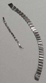 Aluminum ribbons for a diy microphone - large and small